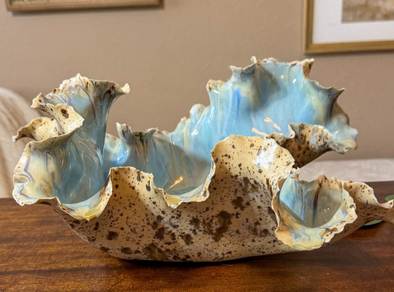 Tidal Series: Shorebreak - Porcelain Hand-Sculpted Wave Sculpture