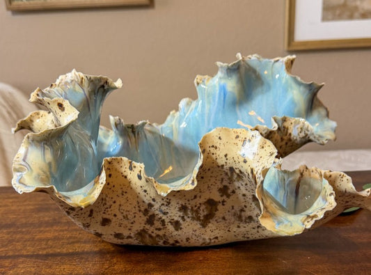 Tidal Series: Shorebreak - Porcelain Hand-Sculpted Wave Sculpture
