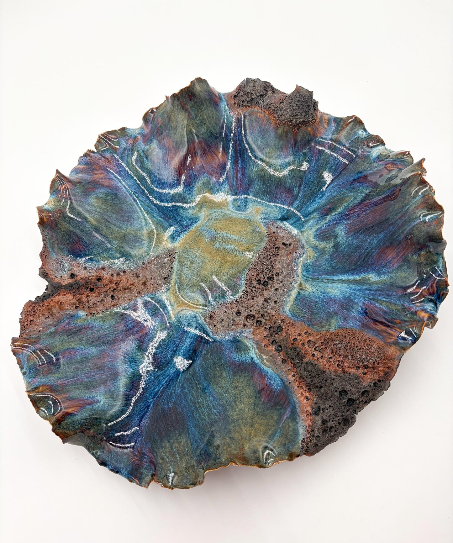 Solar Bloom - Handmade Porcelain Sculptural Bowl