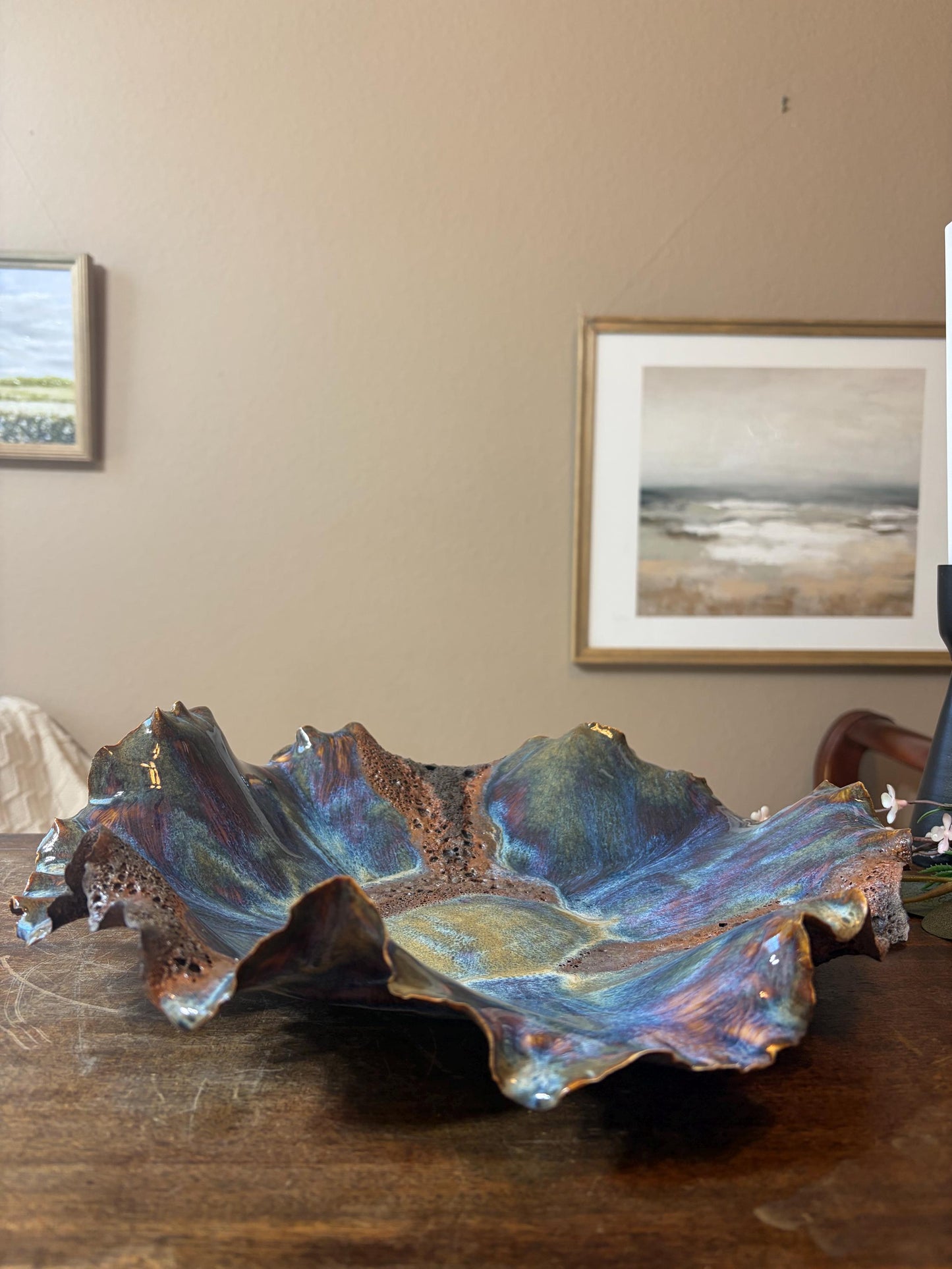 Solar Bloom - Handmade Porcelain Sculptural Bowl