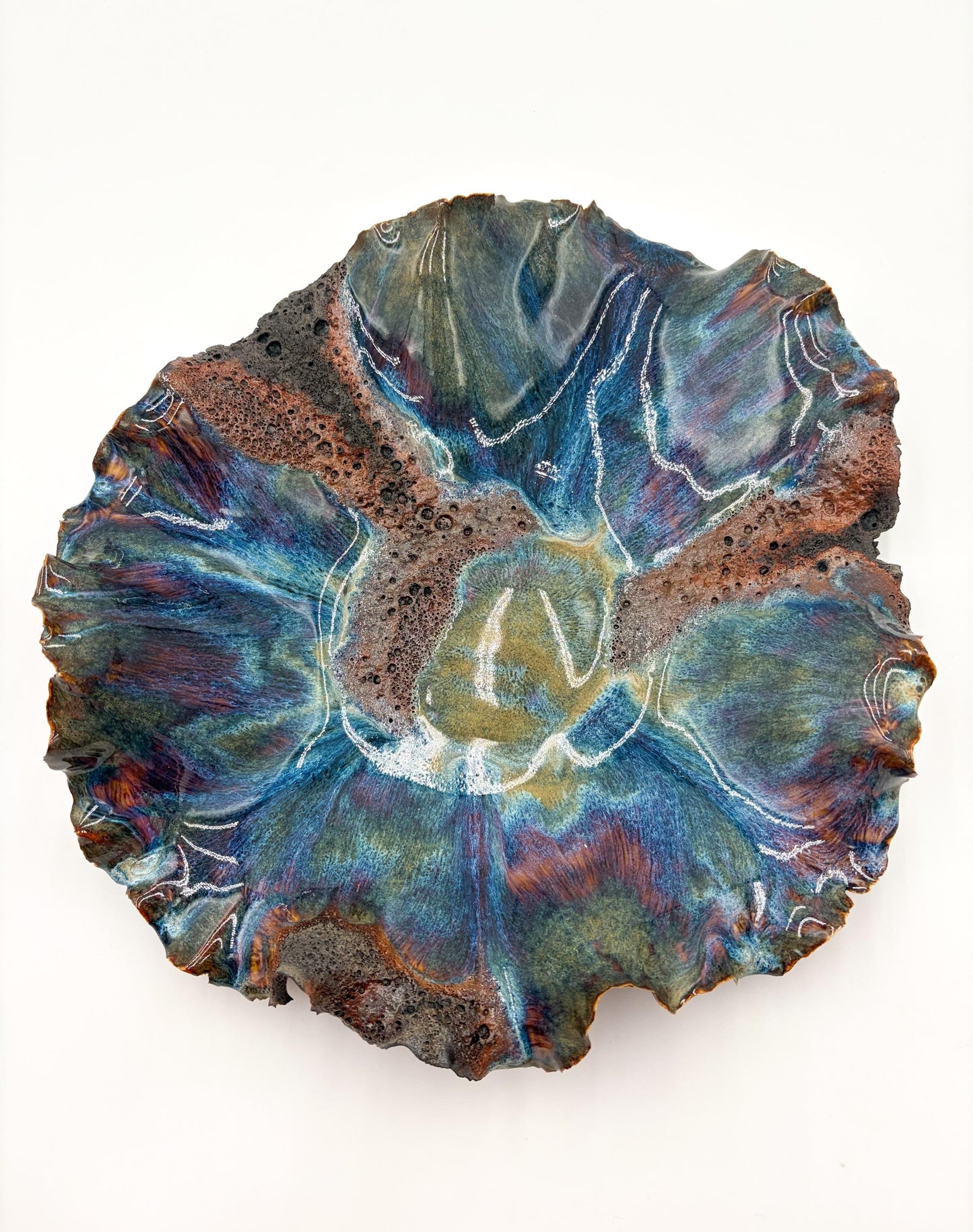 Solar Bloom - Handmade Porcelain Sculptural Bowl