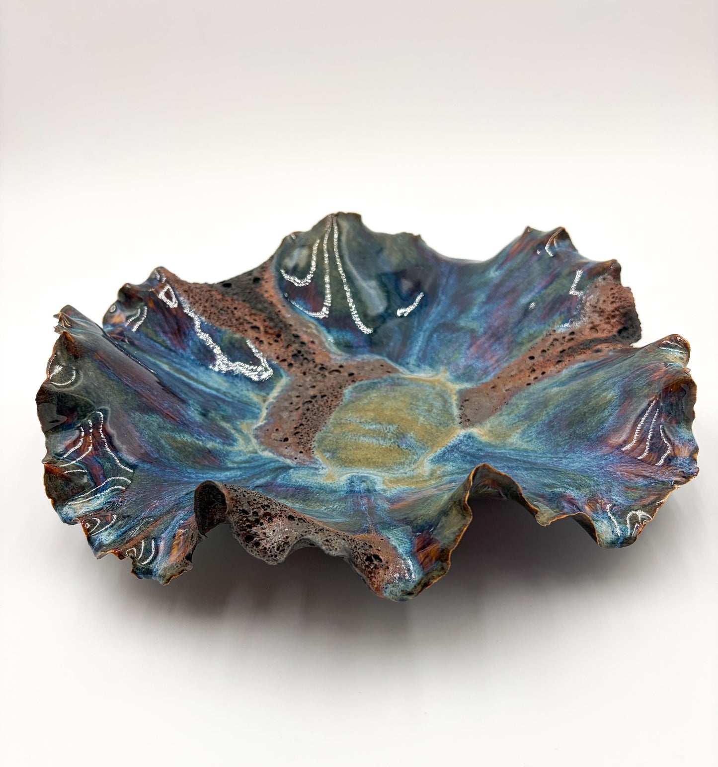 Solar Bloom - Handmade Porcelain Sculptural Bowl