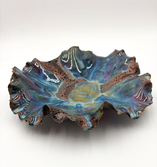 Solar Bloom - Handmade Porcelain Sculptural Bowl