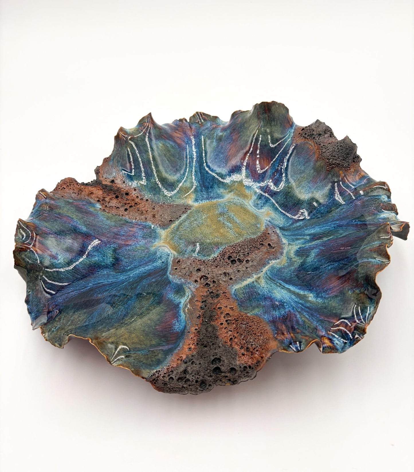 Solar Bloom - Handmade Porcelain Sculptural Bowl