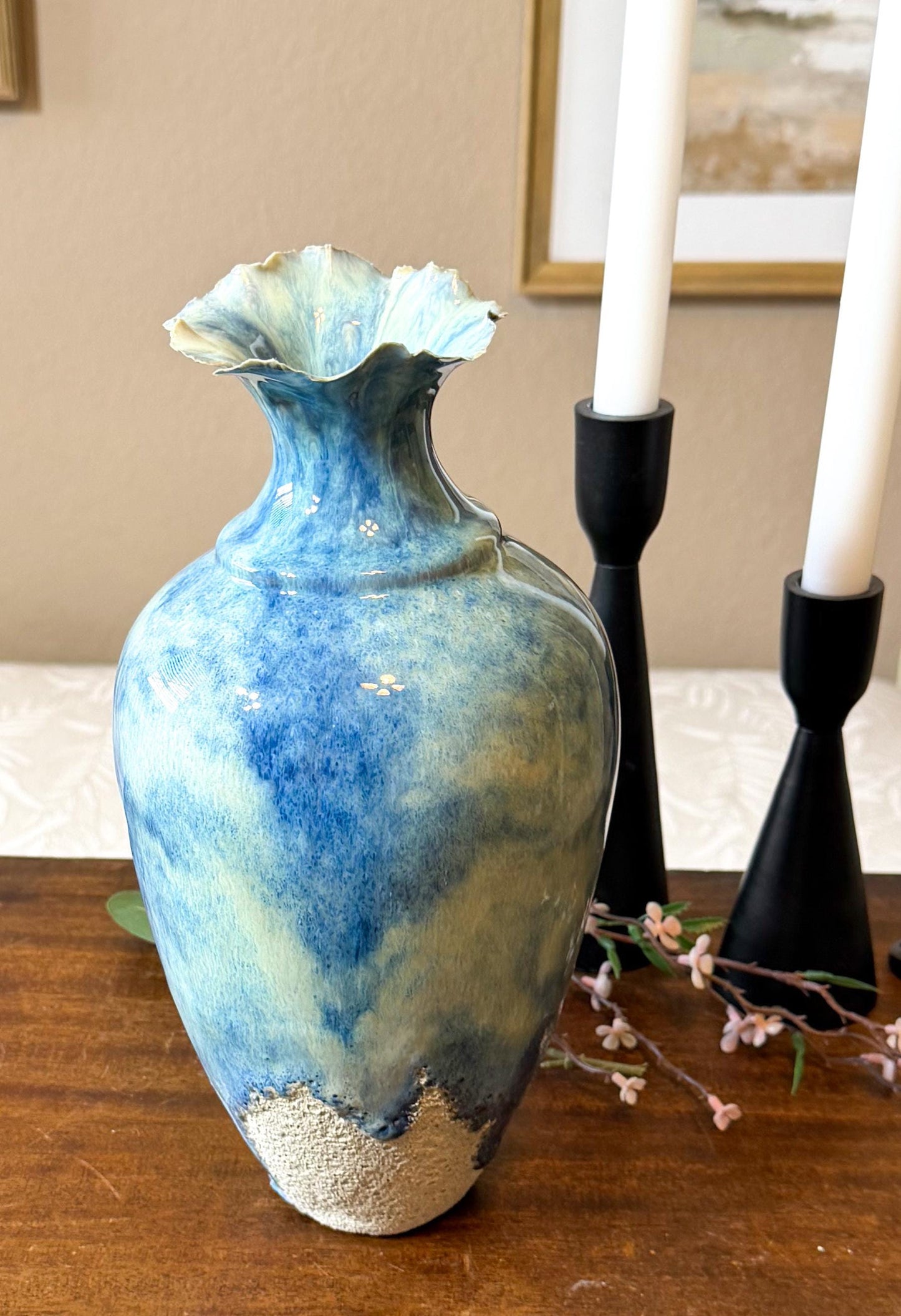 Tidal Series : Undertow Rising - Ceramic Ocean Vessel, Ocean inspired Sculpture