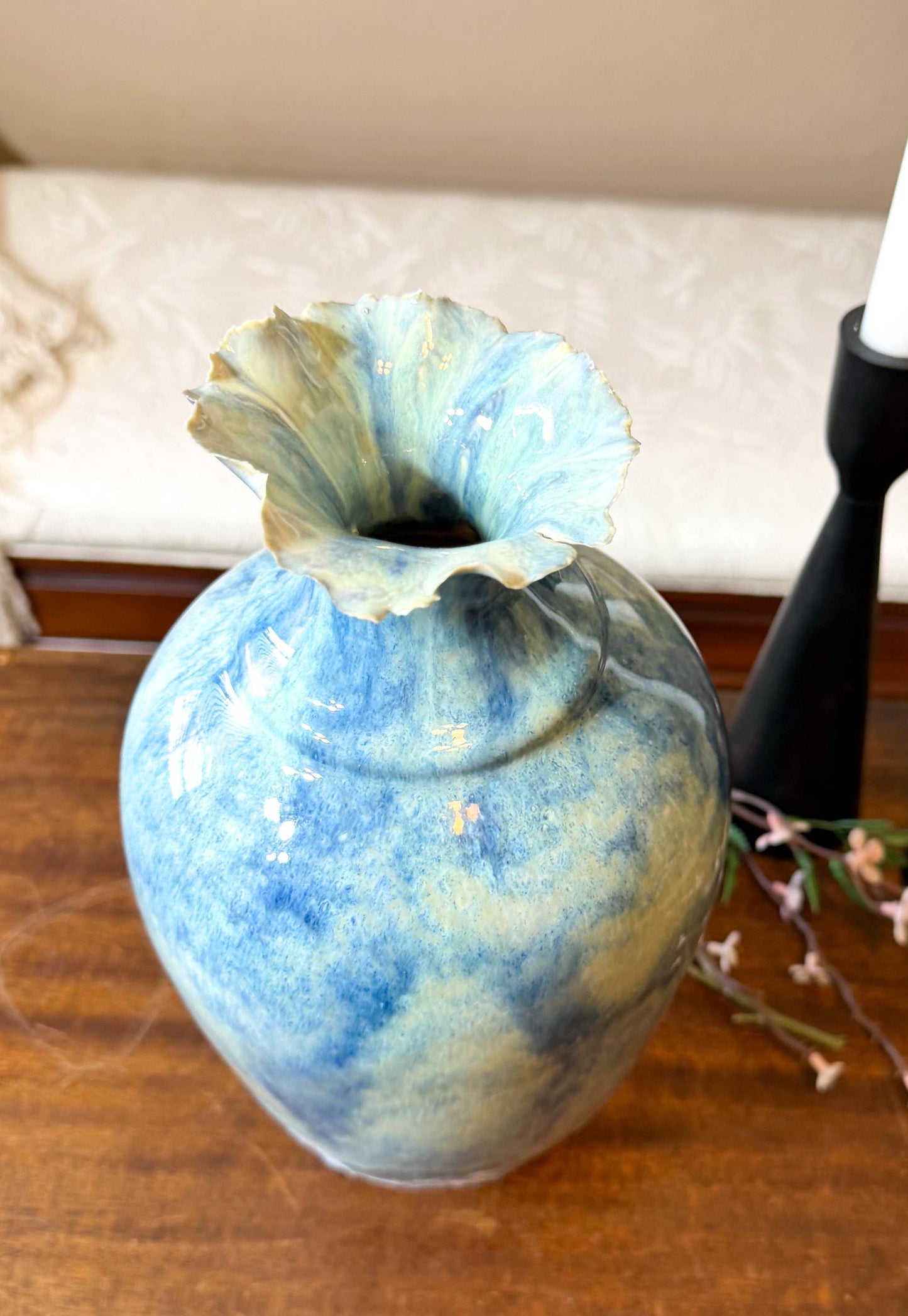 Tidal Series : Undertow Rising - Ceramic Ocean Vessel, Ocean inspired Sculpture