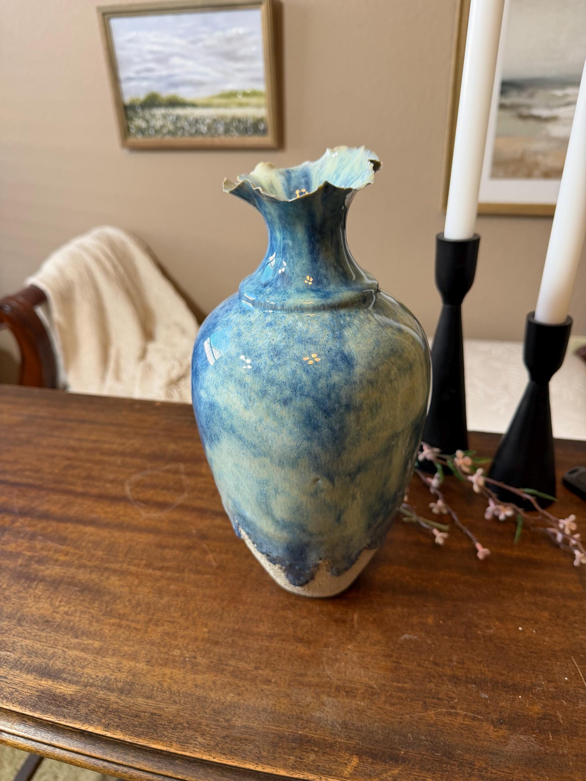 Tidal Series : Undertow Rising - Ceramic Ocean Vessel, Ocean inspired Sculpture