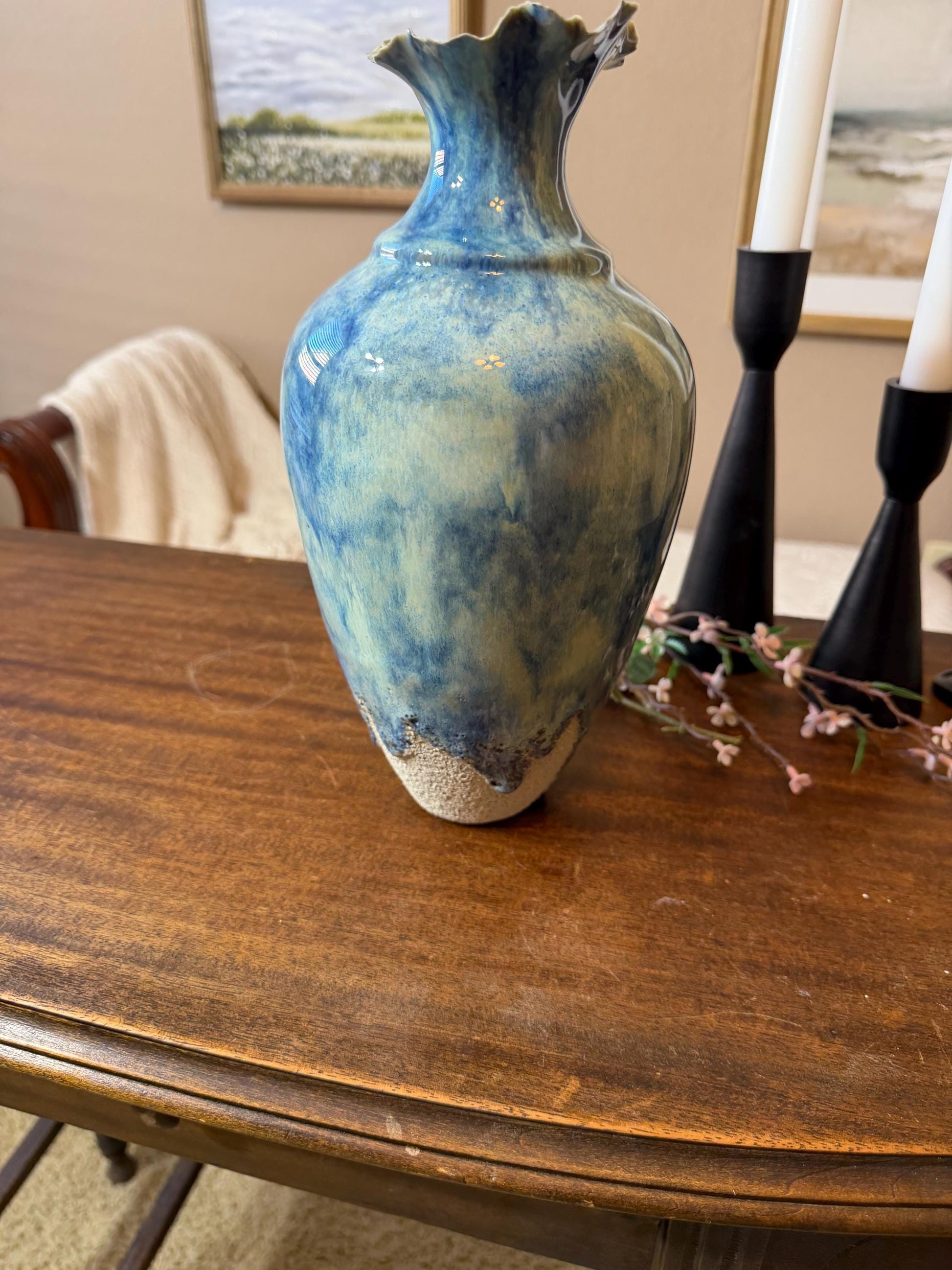 Tidal Series : Undertow Rising - Ceramic Ocean Vessel, Ocean inspired Sculpture