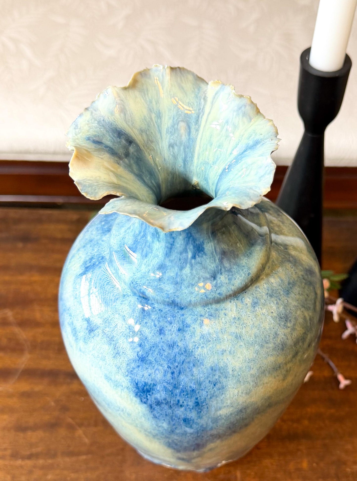 Tidal Series : Undertow Rising - Ceramic Ocean Vessel, Ocean inspired Sculpture