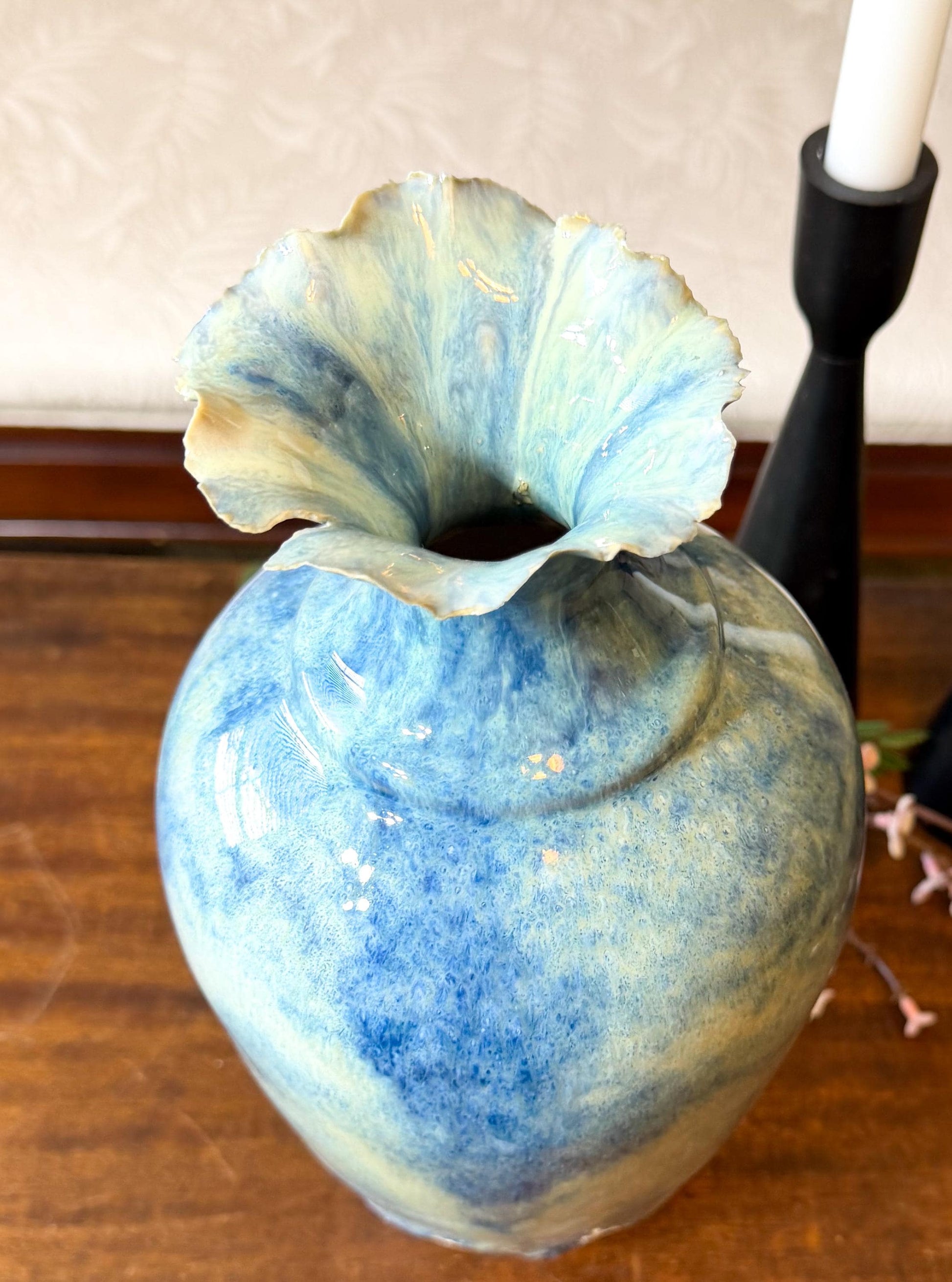 Tidal Series : Undertow Rising - Ceramic Ocean Vessel, Ocean inspired Sculpture