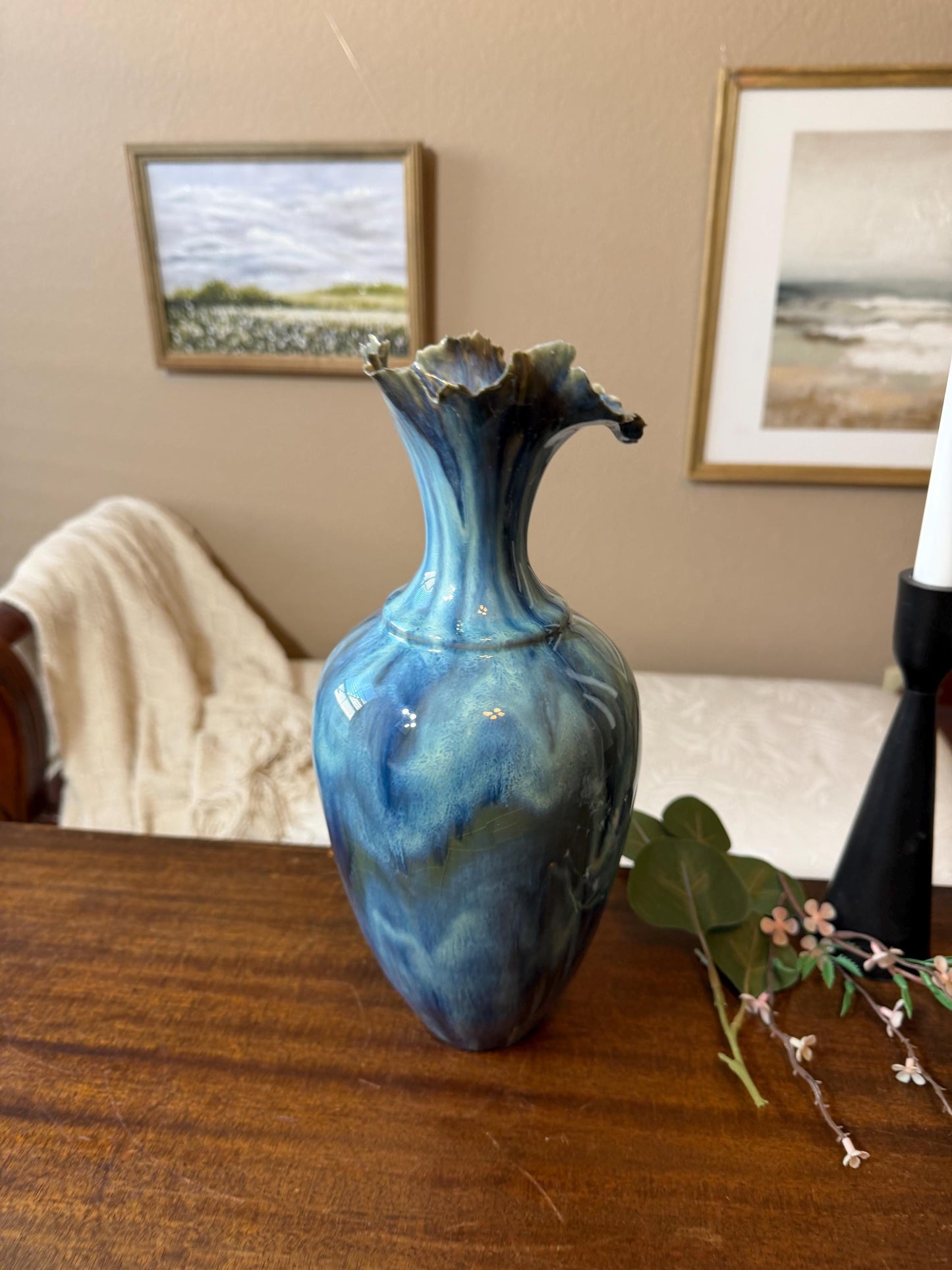 Tidal Series : Undertow Deepening - Ceramic Ocean Vessel, Ocean inspired Sculpture