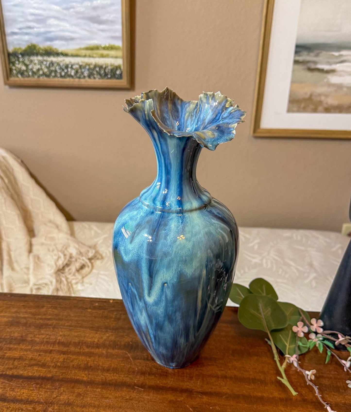 Tidal Series : Undertow Deepening - Ceramic Ocean Vessel, Ocean inspired Sculpture